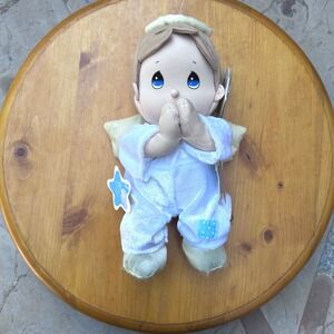 Vintage Prayer Pal Boy Angel Plush Doll White Small Precious Moments